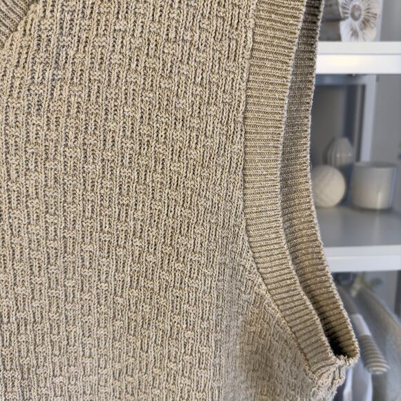 Peconic Bay Traders Vintage Men’s Size XL Tan Knit Sweater Vest 3571 - Picture 5 of 6